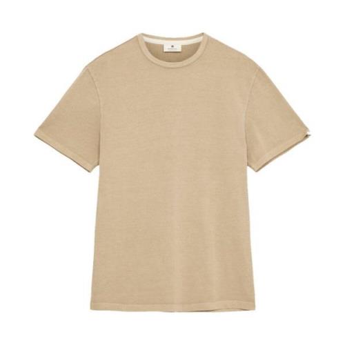 Korte Mouw T-shirt Akkikki Stijl Anerkjendt , Beige , Heren