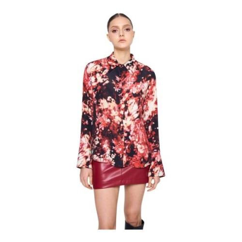 Fantasie Blouse Puntkraag Knoopsluiting Silvian Heach , Multicolor , D...