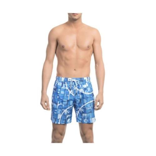 Elegante lichtblauwe zwemshorts Bikkembergs , Blue , Heren