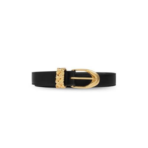 Leren riem Bottega Veneta , Black , Dames