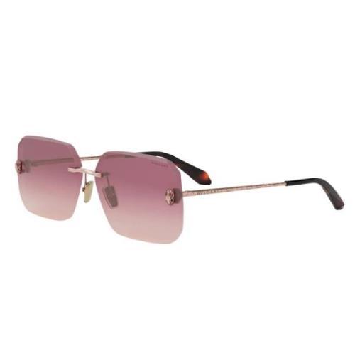 Roségouden zonnebril met bordeaux lenzen Bvlgari , Pink , Unisex