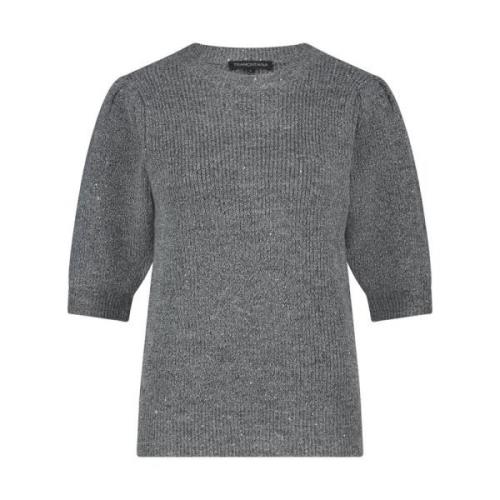 Paillet Korte Mouw Jumper Tramontana , Gray , Dames