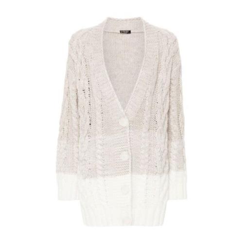 Chunky Cable Knit Trui Liu Jo , Beige , Dames