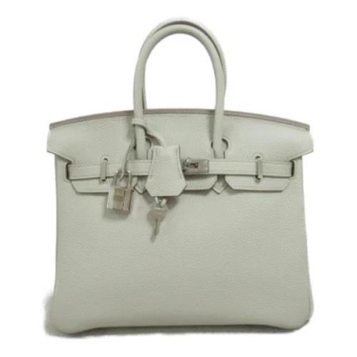 Pre-owned Leather handbags Hermès Vintage , Gray , Dames