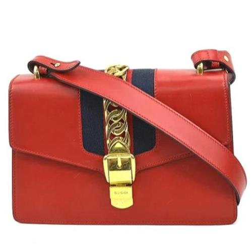 Pre-owned Leather gucci-bags Gucci Vintage , Red , Dames