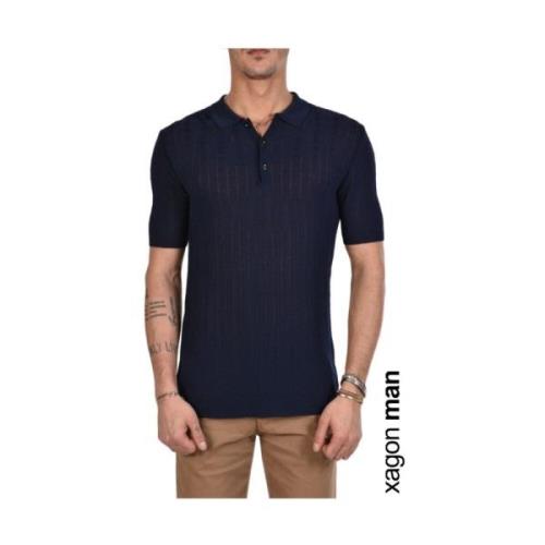 Polo Shirt met knoopsluiting Xagon Man , Blue , Heren