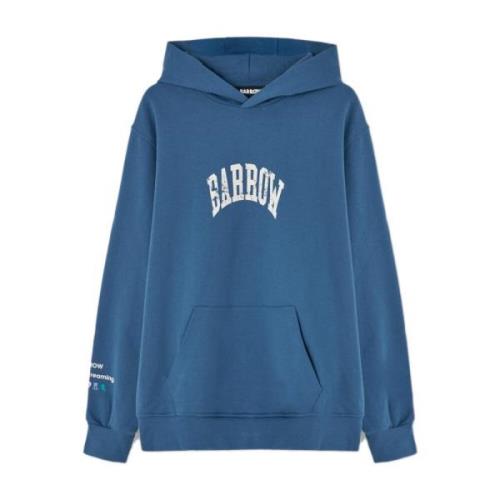 Blauwe Hoodie met Logo Print Barrow , Blue , Heren