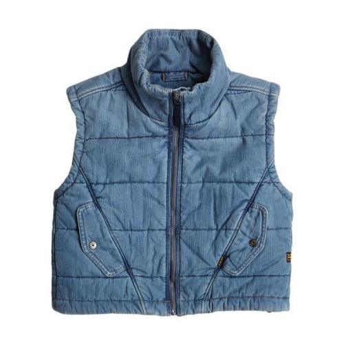 Gewatteerde Mae Vest Vrouwen G-star , Blue , Dames