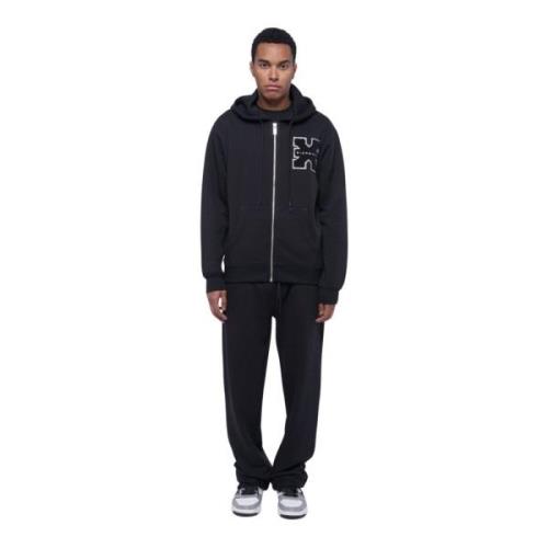 Hoodie met ritssluiting John Richmond , Black , Heren