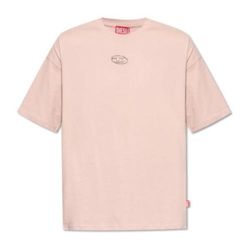 T-shirt met logo T-Boxt-S5 Diesel , Pink , Heren