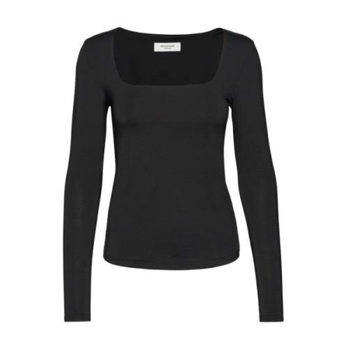 Lange Mouw Billie Top Rosemunde , Black , Dames