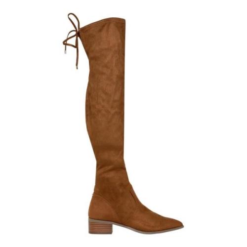 Cognac Suède Hoge Laars Steve Madden , Brown , Dames