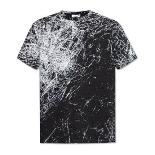 T-shirt met print Alexander McQueen , Black , Heren