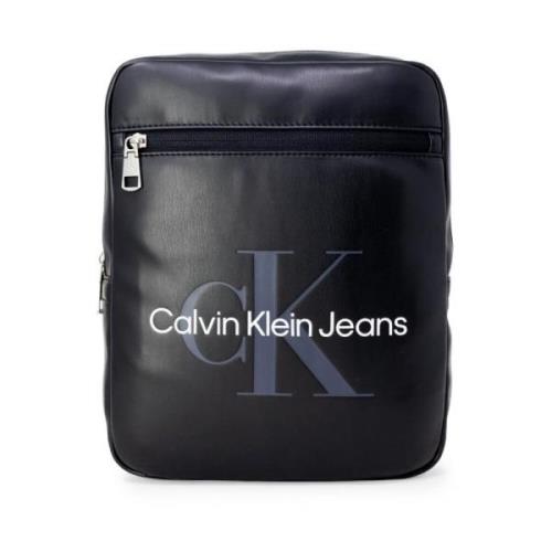 Zwarte Print Schoudertas Calvin Klein Jeans , Black , Heren