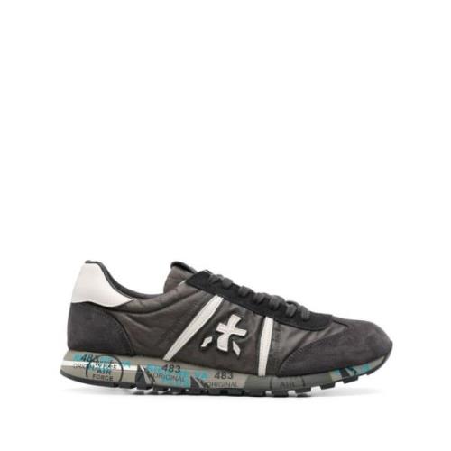 Panelled Sneakers met Logo Patch Premiata , Gray , Heren