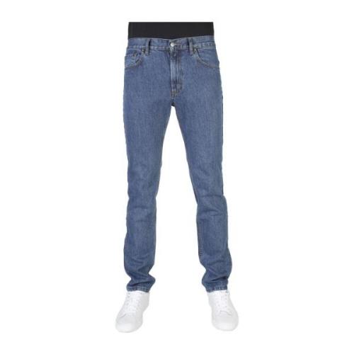 Knoopsluiting Katoenen Jeans 5 Zakken Carrera Jeans , Blue , Heren