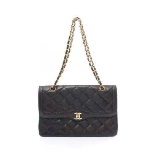 Pre-owned Leather shoulder-bags Chanel Vintage , Black , Dames