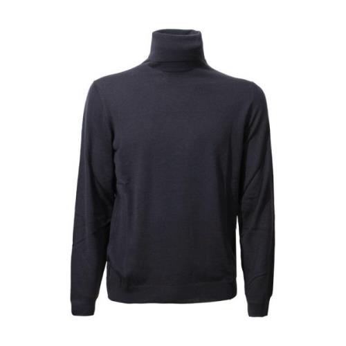 Blauwe Flexwool Coltrui Sweater Zanone , Blue , Heren