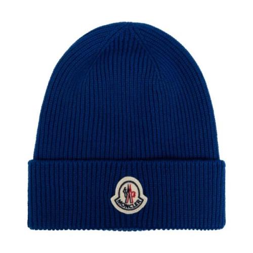 Wollen muts Moncler , Blue , Heren