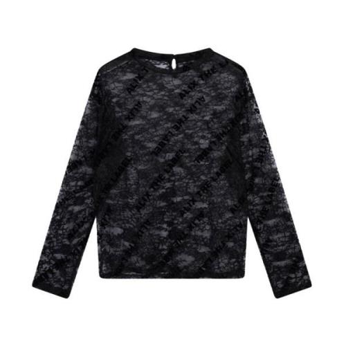 Kanten Aansluitende Top Alix The Label , Black , Dames