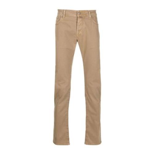 Cropped Trousers Jacob Cohën , Beige , Heren