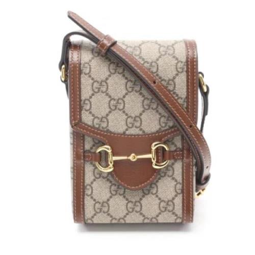 Pre-owned Plastic shoulder-bags Gucci Vintage , Beige , Dames