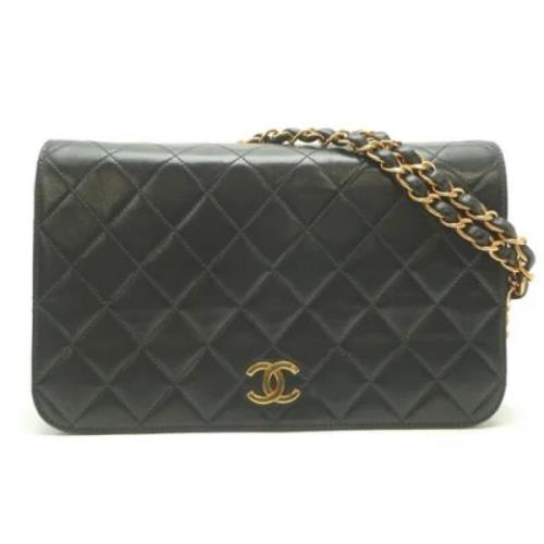 Pre-owned Leather chanel-bags Chanel Vintage , Black , Dames