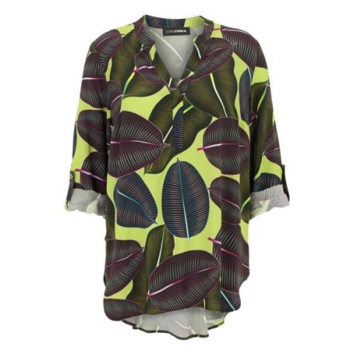 Jungle Print Blouse Doris S , Multicolor , Dames