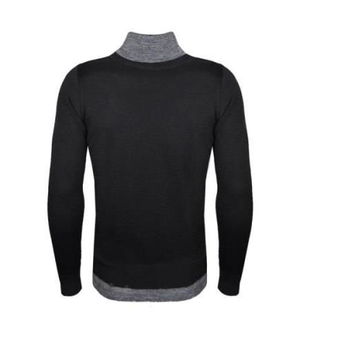 Contrast Golf Sweater Xagon Man , Black , Heren