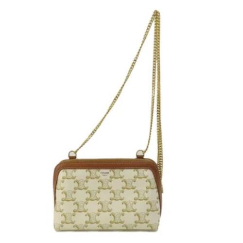 Pre-owned Canvas celine-bags Celine Vintage , White , Dames