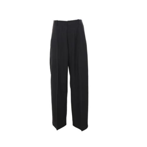 Zwarte Wijde Pijp Wollen Broek Acne Studios , Black , Heren