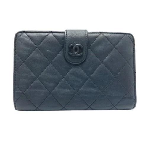 Pre-owned Leather wallets Chanel Vintage , Black , Dames