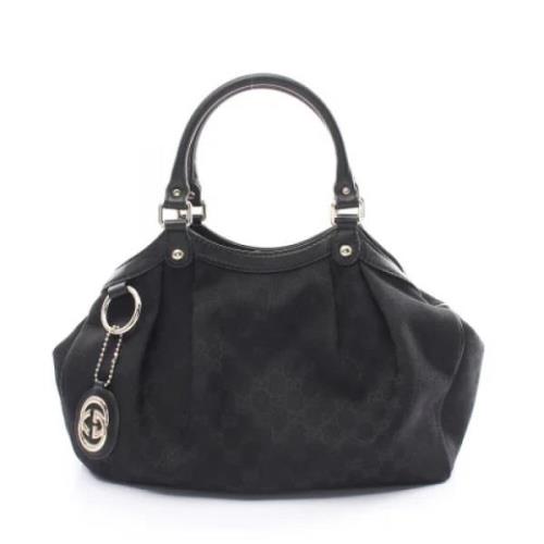 Pre-owned Canvas handbags Gucci Vintage , Black , Dames