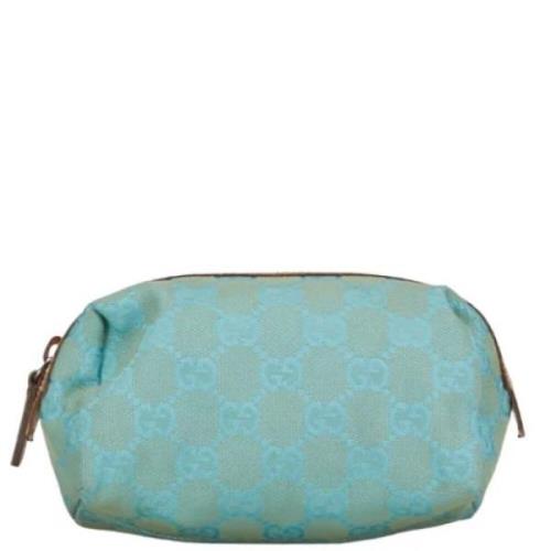 Pre-owned Canvas clutches Gucci Vintage , Blue , Dames