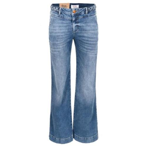 Wijde V-Front Jeans DNM Pure , Blue , Dames