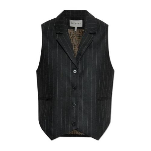 Vest met gestreept patroon Munthe , Black , Dames