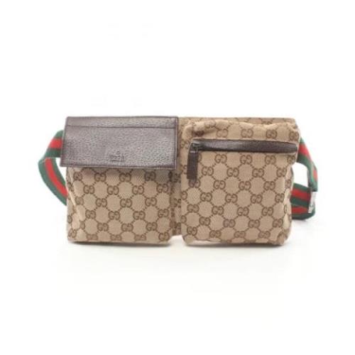 Pre-owned Canvas crossbody-bags Gucci Vintage , Beige , Dames