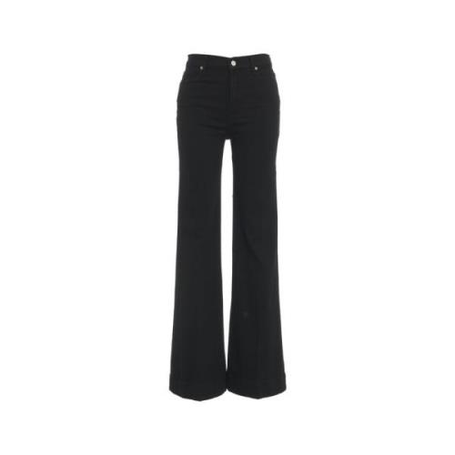 Zwarte Jeans Aw24 Model Zachte Was 7 For All Mankind , Black , Dames