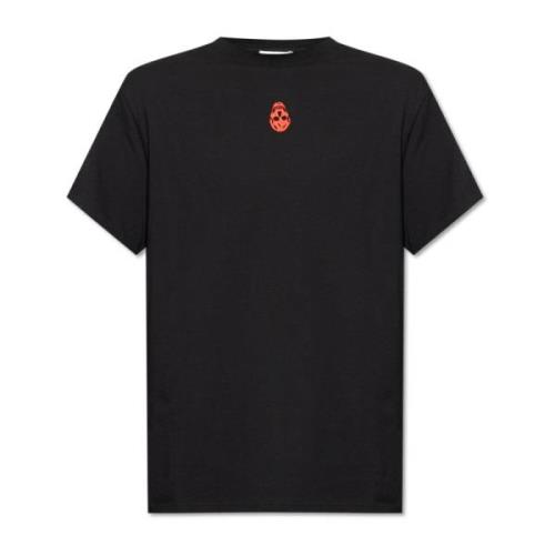 T-shirt met logo Alexander McQueen , Black , Heren