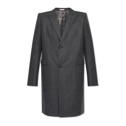 Wollen jas met uitsnijding Alexander McQueen , Gray , Heren