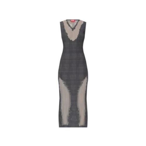 Geruite patroon jurk D-Myliane Diesel , Gray , Dames