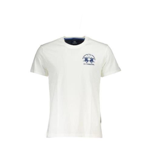 Elegante T-shirt met korte mouwen en ronde hals La Martina , White , H...