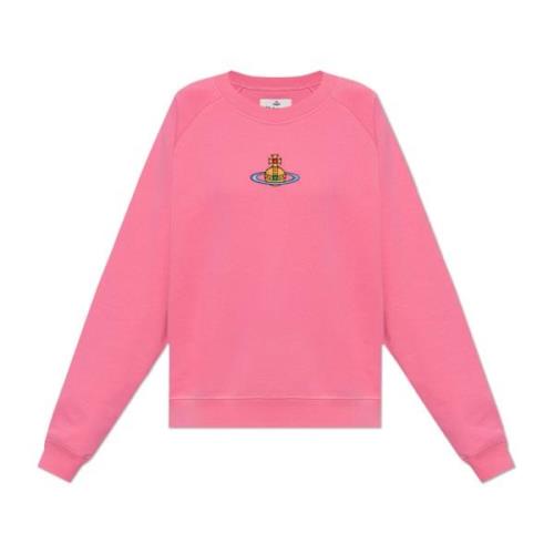 Sweatshirt met Logo Vivienne Westwood , Pink , Dames