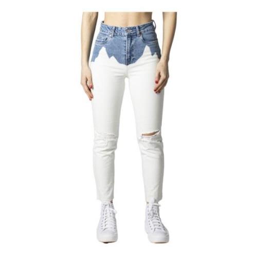 Witte ritsjeans met zakken Only , White , Dames