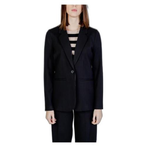 Zwarte Blazer met Reverskraag Street One , Black , Dames