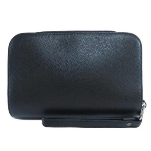 Pre-owned Leather clutches Louis Vuitton Vintage , Black , Dames