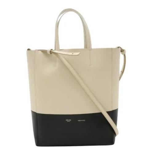 Pre-owned Leather totes Celine Vintage , Beige , Dames