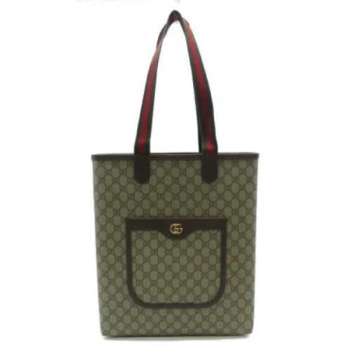 Pre-owned Fabric totes Gucci Vintage , Beige , Dames