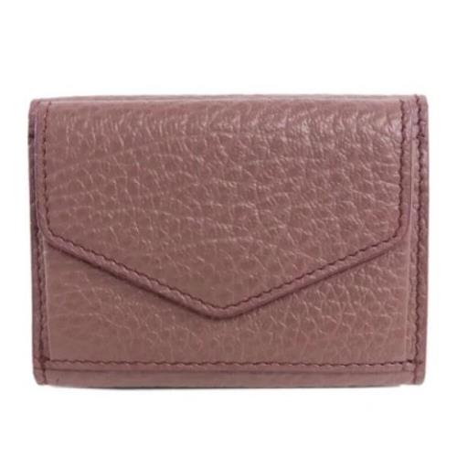 Pre-owned Leather wallets Maison Margiela Pre-owned , Purple , Dames