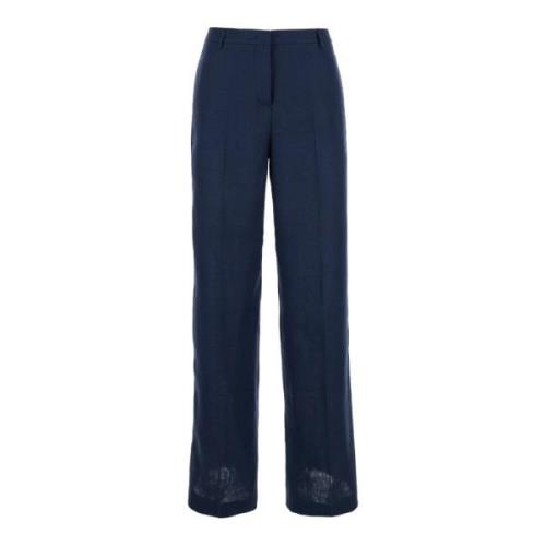 Wijde Broek Plain Units , Blue , Dames